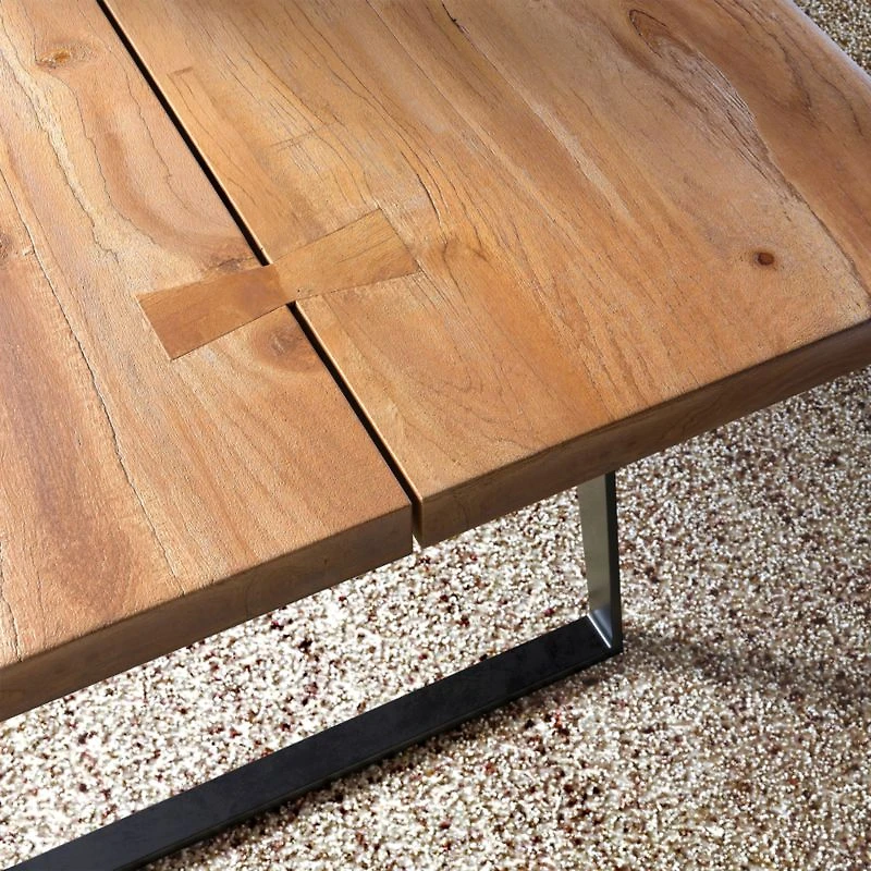 Yukon 80" Warm Acacia Live Edge Solid Wood Dining Table
