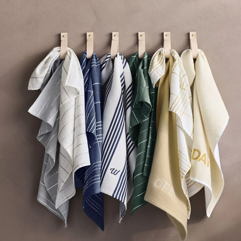 Texture Terry Saffron Yellow Organic Cotton Dish Towels, Set of 2