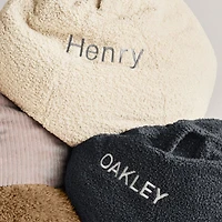 30-Inch Grey Sherpa Lounge Bean Bag Chair Cover