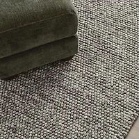 Orly Wool Blend Handwoven Cream and Grey Area Rug 8'x10'
