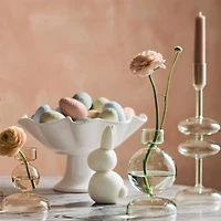 Venezia Champagne Yellow Glass Tealight Candle Holder