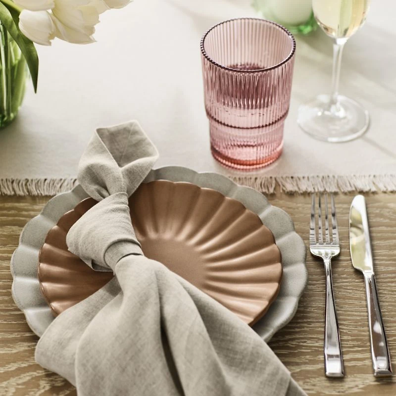 Cielo Scalloped Terracotta Salad Plates Set of 4