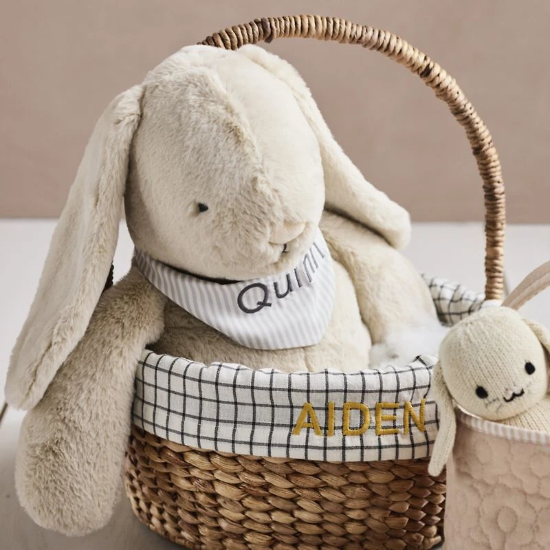 Mini Stax Alabaster Ivory Kids Easter Basket Liner