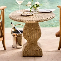 The Felix Wicker Outdoor Accent Table by Jake Arnold