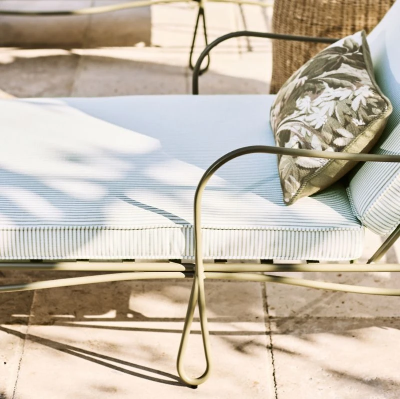 The Harpen Outdoor Metal Chaise Lounge by Jake Arnold