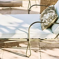 The Harpen Outdoor Metal Chaise Lounge by Jake Arnold