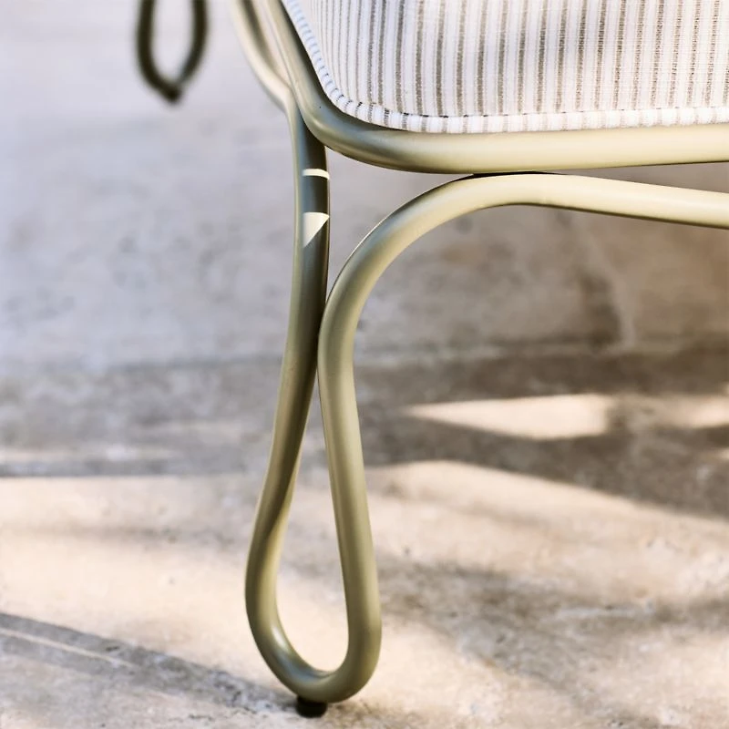 The Harpen Outdoor Metal Chaise Lounge by Jake Arnold