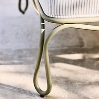 The Harpen Outdoor Metal Chaise Lounge by Jake Arnold