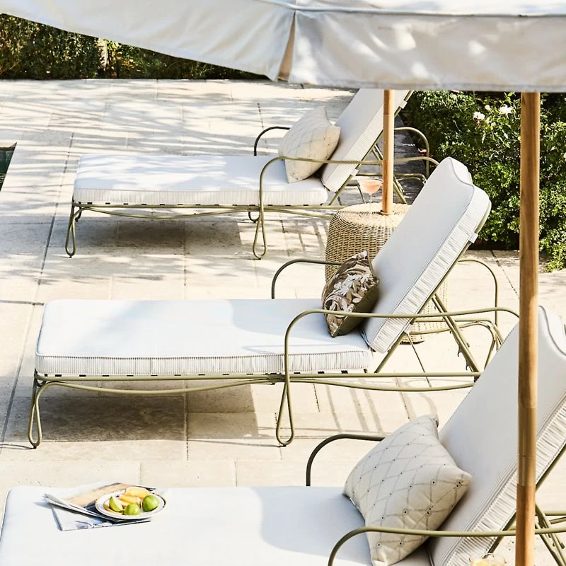 The Harpen Outdoor Metal Chaise Lounge by Jake Arnold