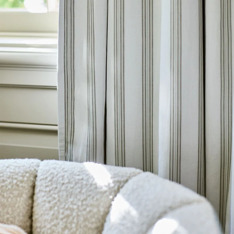 Rhodes Green Yarndye Stripe Blackout Curtain Panel 44" x 63" by Jake Arnold