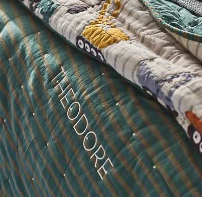 Modern Trucks Organic Cotton Kids Twin Quilt