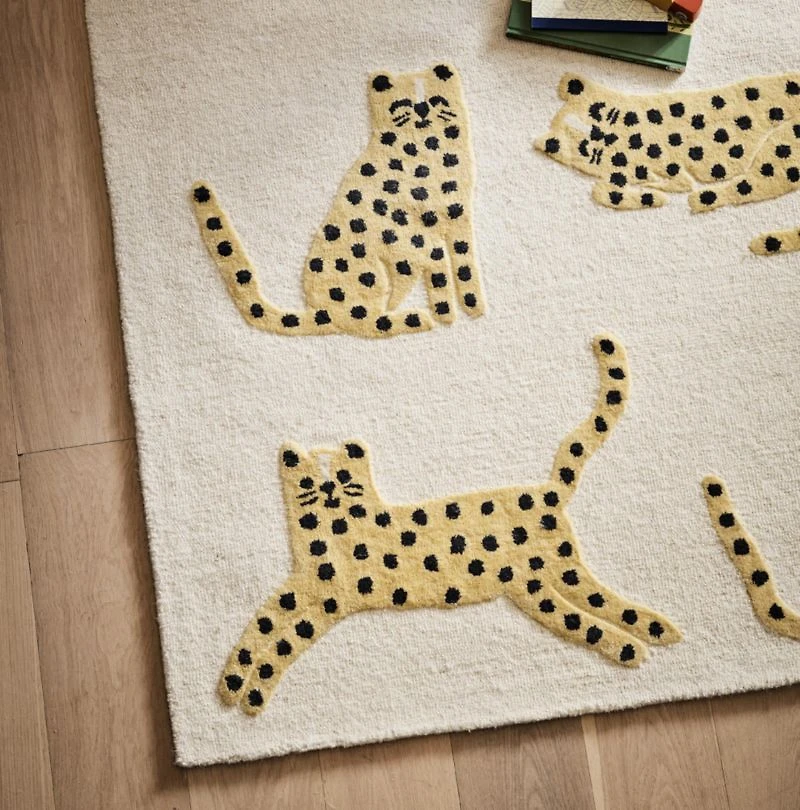 Little Leopards Hand-Tufted Wool Kids Area Rug 8'x10'