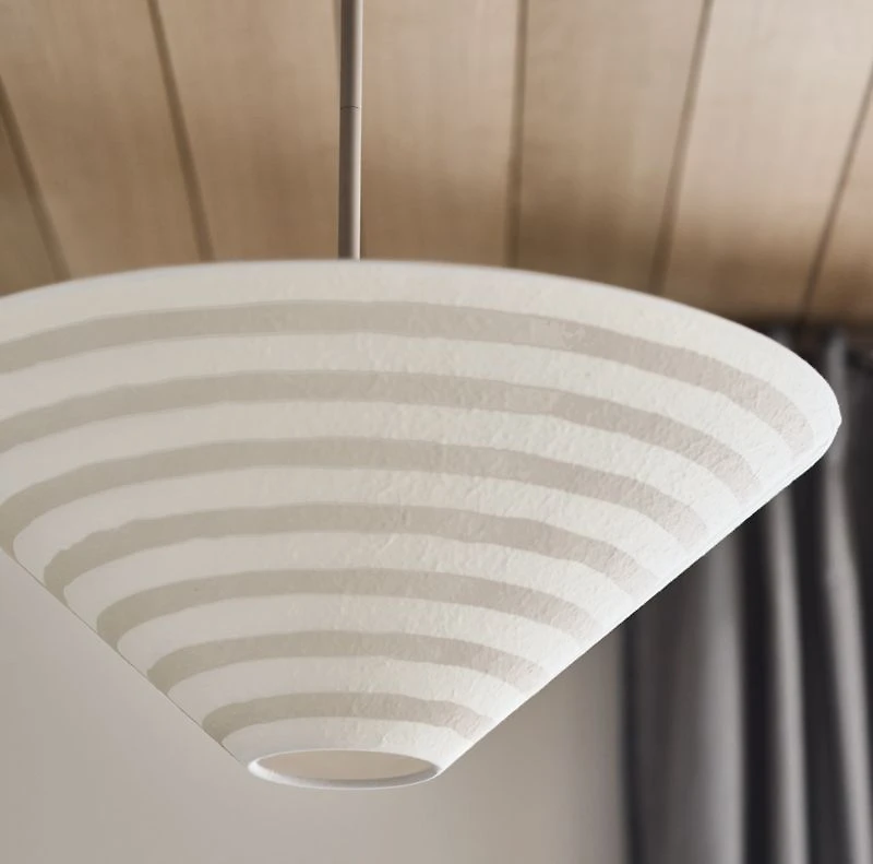 Zuri Stripe Paper-Mache 24" Kids Semi-Flush Mount Ceiling Light
