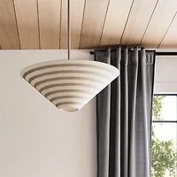 Zuri Stripe Paper-Mache 24" Kids Semi-Flush Mount Ceiling Light