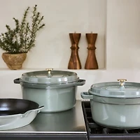Staub ® -Piece Eucalyptus Green Ceramic Baking Dish Set