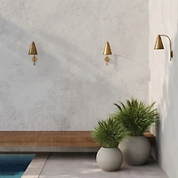 Lisse Brass Indoor/Outdoor Wall Sconce Light