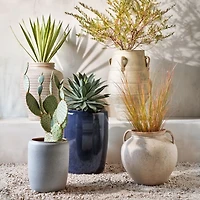 Cannes 29" Earthenware Indoor/Outdoor Planter by Laura Kim