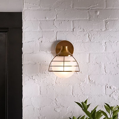 Fairfax Brass Metal Indoor/Outdoor Wall Sconce Light