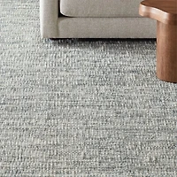 Belfast Performance Wool Blend Handwoven Blue Rug Swatch 12"x18"