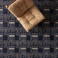 Palma Wool Hand-Knotted Royal Blue Area Rug 8'x10'