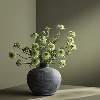 Faux Green Scabiosa Stem 24" by Abigail Ahern