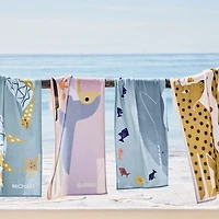 Cheetah Printed Organic Cotton Kid Beach Towel