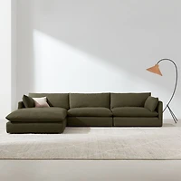 Unwind Modular -Piece Slipcovered Sectional Sofa