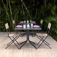 San Onofre Folding Outdoor Wicker Dining Chair