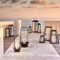 Walker Black Metal Outdoor Lantern 34.5"