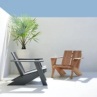 Paso Grey Outdoor Adirondack Chair by POLYWOOD®