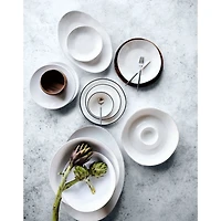 Marin White Outdoor Melamine Chip and Dip Bowl