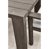 Ashore 82" Grey Mahogany Wood Outdoor Dining Table