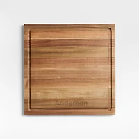 Crate & Barrel Acacia Wood Cutting Board 16"x16"x0.75"