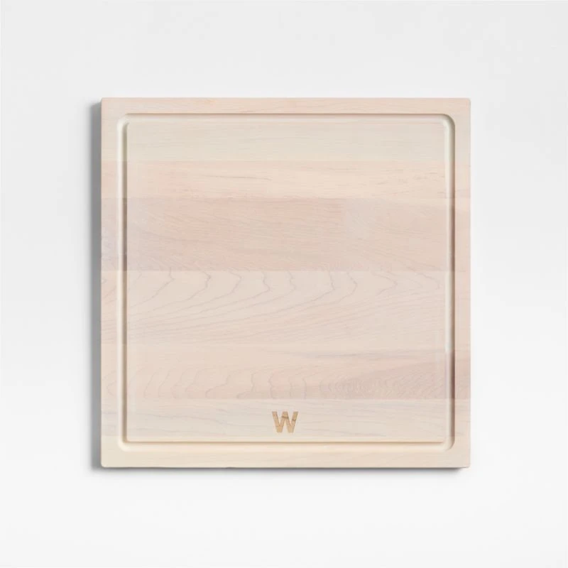 Crate & Barrel Reversible Maple Wood Cutting Board 16"x16"x0.75"