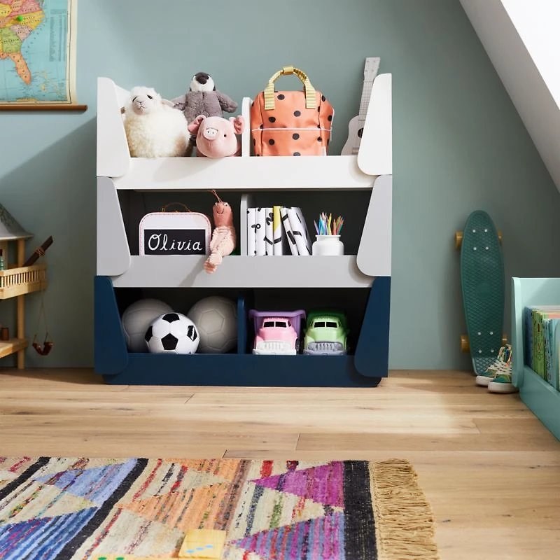 Rue White Stackable Floor Storage Bin