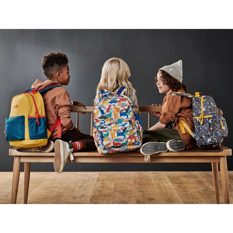 Dreamer Dino Party Medium Kids Backpack with Side Pockets