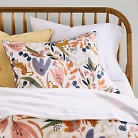 Leopard Floral Organic Cotton Kids Full/Queen Duvet Cover
