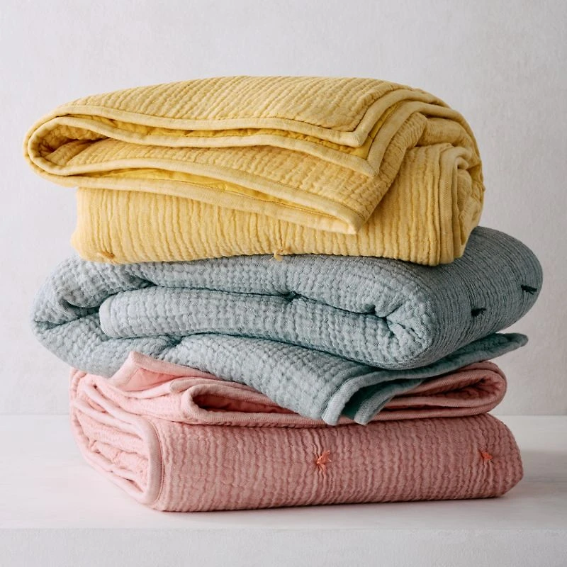 Aire Washable Yellow Baby Crib Hand-Quilted Comforter