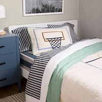 Modern Basketball Organic Cotton Kids Twin Quilt