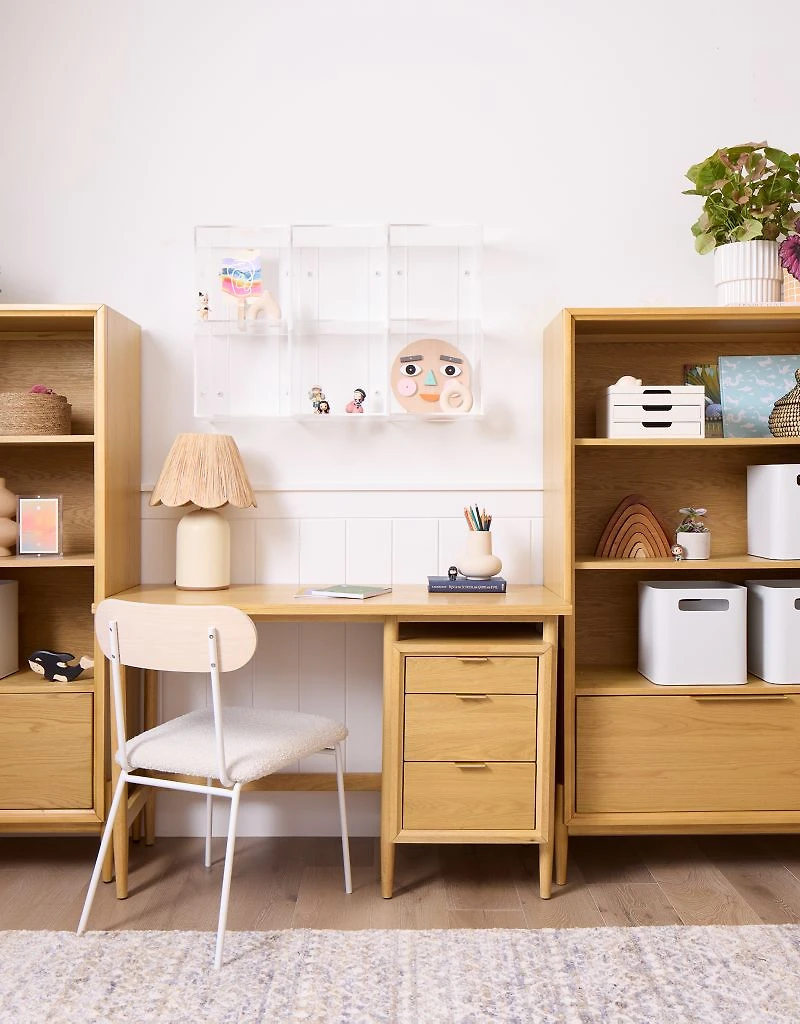 Now You See It Clear Acrylic 2-Bin Floating Shelf Bookcase
