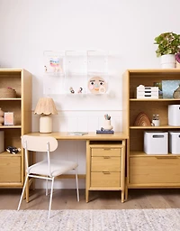 Now You See It Clear Acrylic 2-Bin Floating Shelf Bookcase