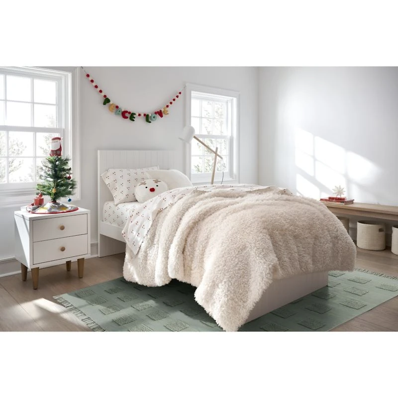 Finn White Wood Kids Twin Bed