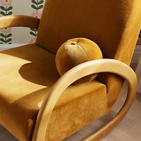 Pollie Marigold Velvet Nursery Rocking Chair