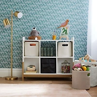 Nella Ochre Yellow Cotton Waffle Weave Large Storage Bin with Handles