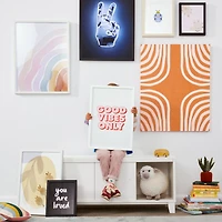 District Bookcase Warm White Wood Front Panel