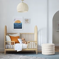 Ivory Woven Rope 19" Kids Flush Mount Ceiling Light