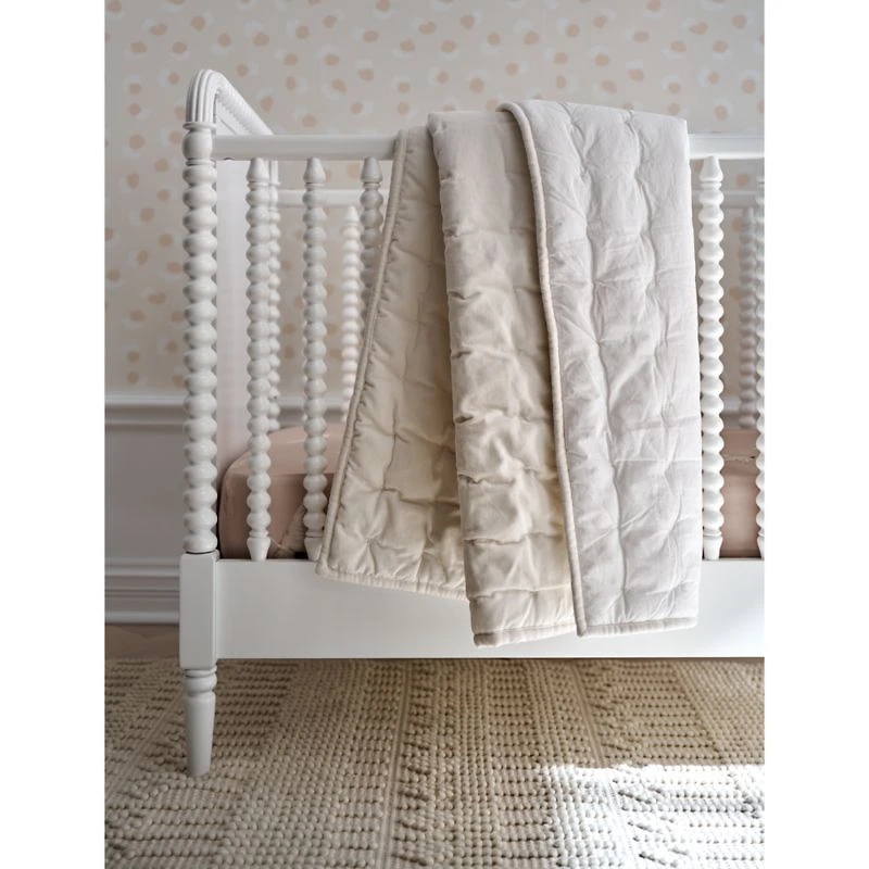 Jenny Lind Heirloom White Wood Convertible Baby Crib with Toddler Bed Rail