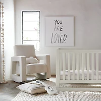 Montauk White Wood Round Nursery Side Table by Leanne Ford