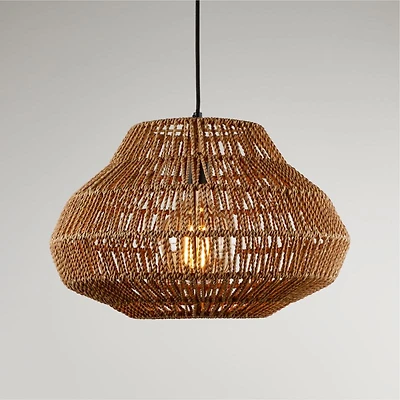 Cabo Small Woven Pendant Light 18"