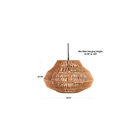 Cabo Small Woven Pendant Light 18"